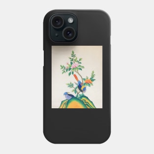 Minhwa: Peony and Two Little Birds (Korean traditional/folk art) Phone Case