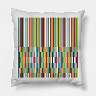 Brick Columns Rainbow Pillow