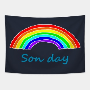 Son Day Rainbow Tapestry