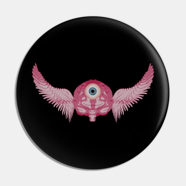 One Eye Brain Wings Pin by Manzo Carey