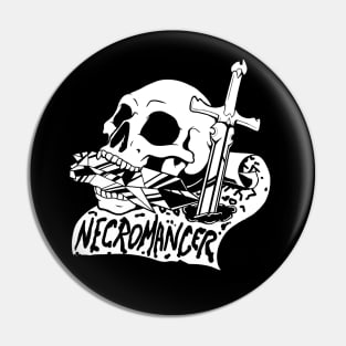 Necromancer Class - White Design Pin