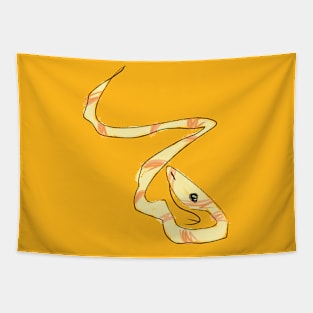 Yellow Sketchy Snake Tapestry