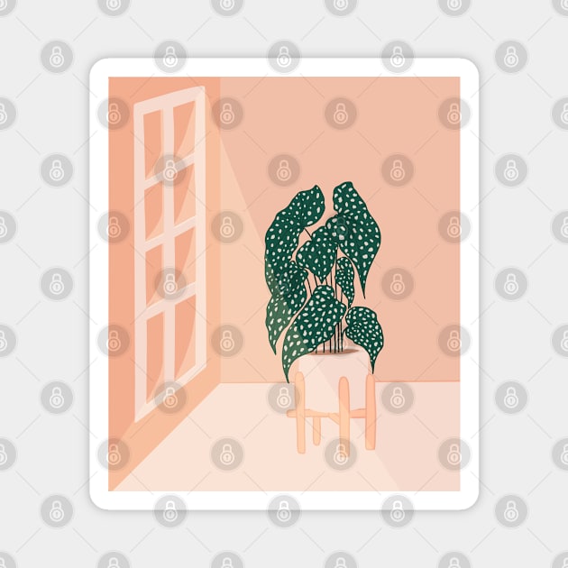 The lonely begonia Magnet by FEMM