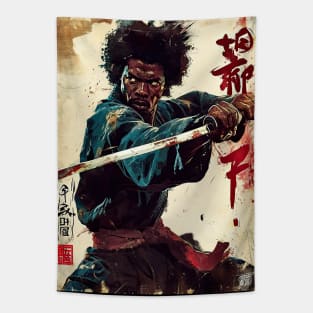 Black samurai Tapestry