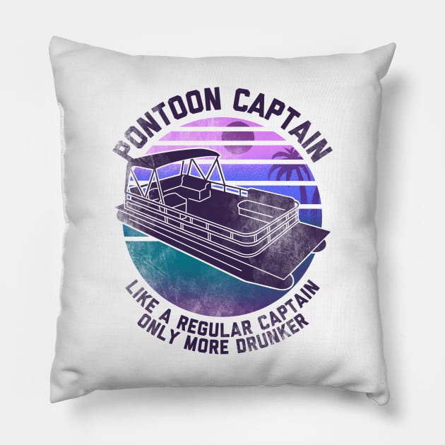 Pontoon captain regular captain Pillow by guyfawkes.art