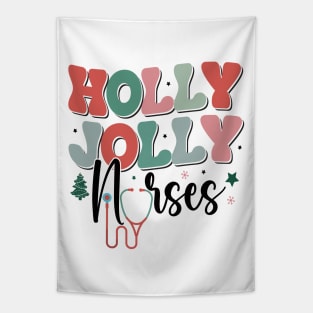 Holly Jolly Nurse Tapestry