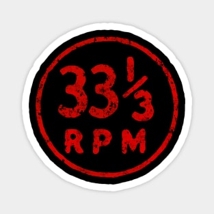 33 1/3 RPM - Vinyl LP Record Speed Magnet