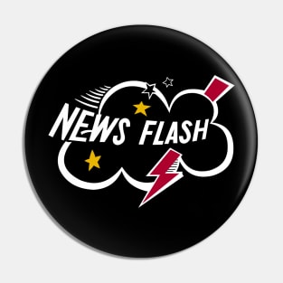 News Flash Cloud Logo Pin