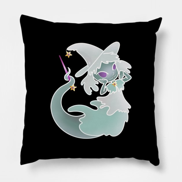 Witchy Ghost Pillow by candice-allen-art