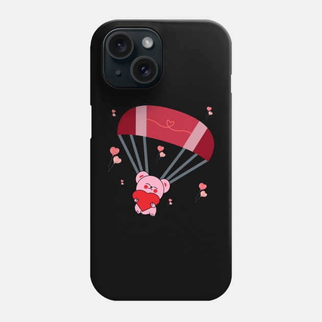 Bear Happy Valentine Day Phone Case by HALLSHOP