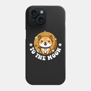 Funny Baby Doge Coin To The Moon Phone Case