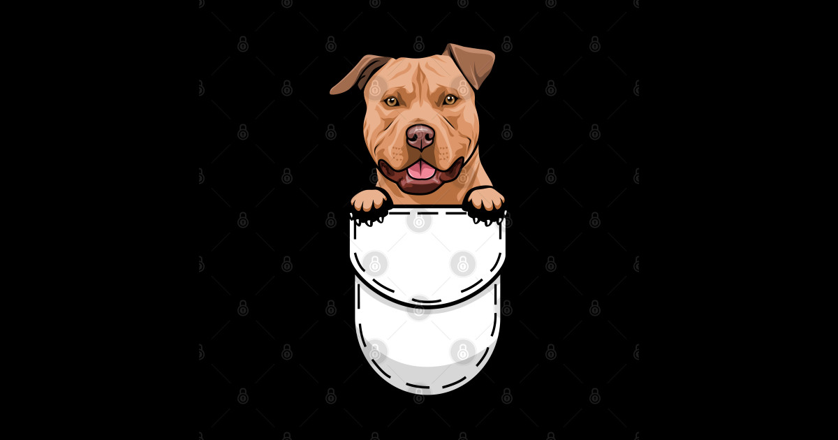 Pit Bull Pocket Dog Pit Bull Dog Sticker TeePublic