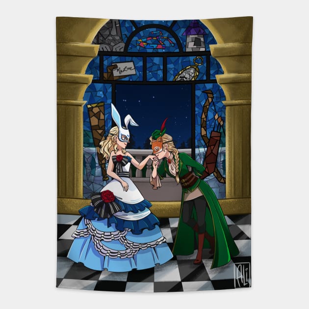 Alice & Robin (Bright ver.) Tapestry by artsy_alice