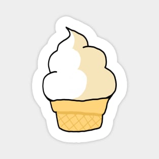 Vanilla Ice Cream Cone Magnet