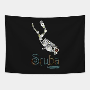 SCUBA Diving - Original SteamPunk Design Tapestry