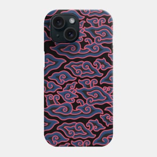 Blue Cloud Pattern - Megamendung Batik Phone Case