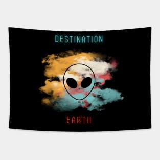 Alien in space Tapestry