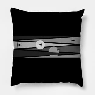 Black and white Tatooine Pillow