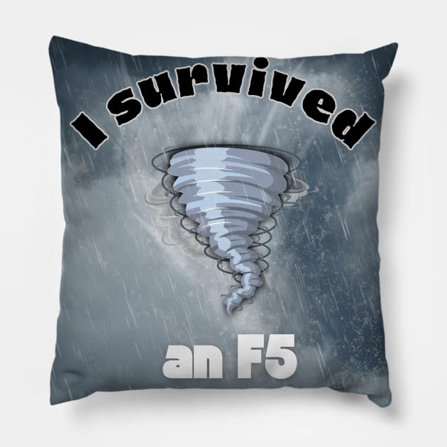 I survive an tornado F5 Pillow by Studio468