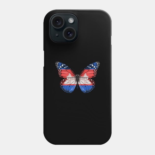 Cambodian Flag  Butterfly - Gift for Cambodian From Cambodia Phone Case by Country Flags