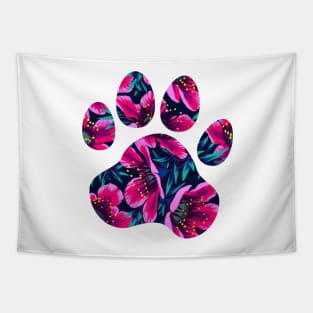 Tropical Paw Print Tapestry