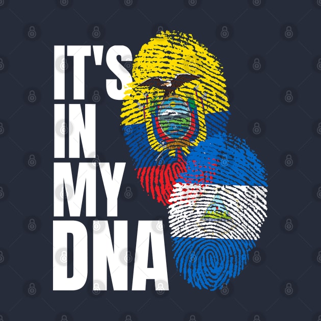 Nicaraguan And Ecuadorian Mix DNA Flag Heritage Gift by Just Rep It!!