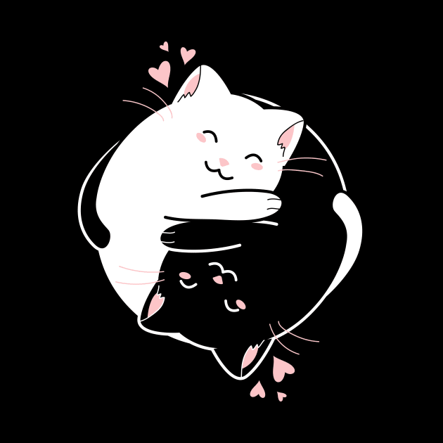 Kawaii Yin & Yang Cats by NeonSunset