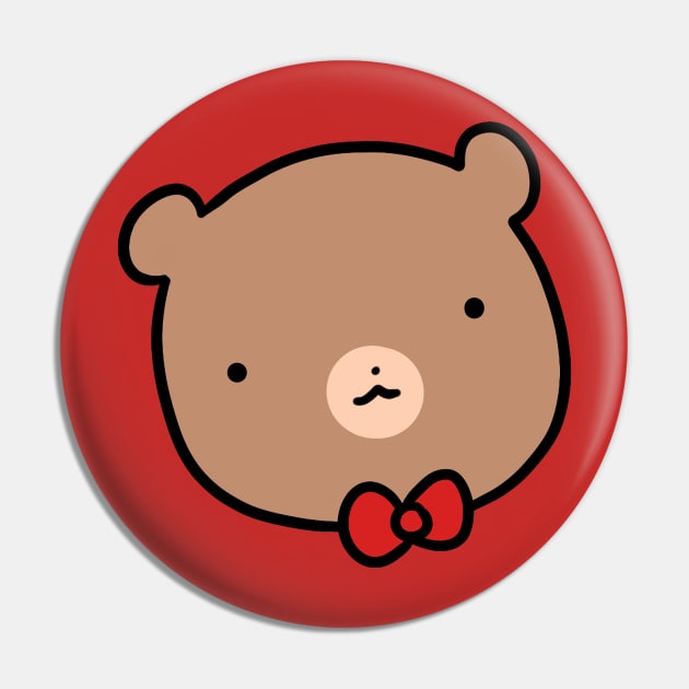 Red Bow Tie Bear Pin by saradaboru