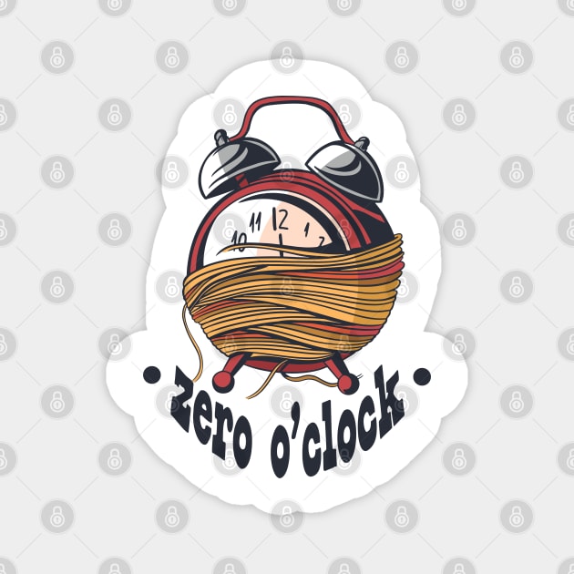 Zero O Clock Time Clock Magnet by Delicious Design