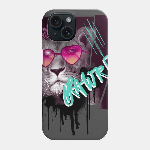 Lion Queen Phone Case by Huldra Tattoo