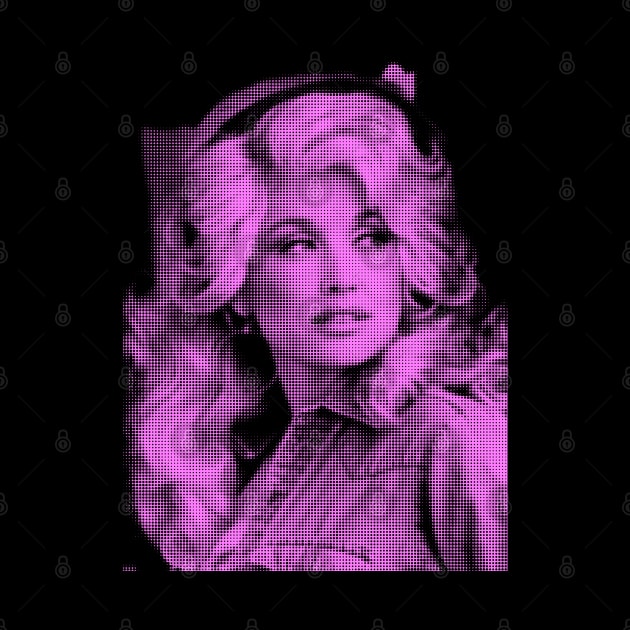 Dolly Parton Comic Art Pink by PengellyArt