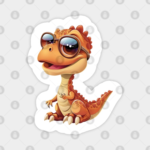 Cute Little Dinosaur Magnet by Obotan Mmienu