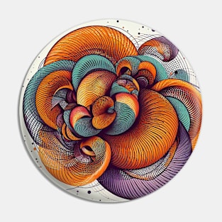 Psychedelic looking abstract illustration of geometric swirls Pin