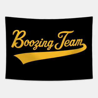 Boozing Team Lettering (Beer / Alcohol / Gold) Tapestry