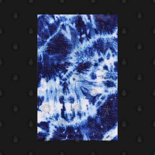 shades of blue tie dye texture on fabric by FLOWING COLORS