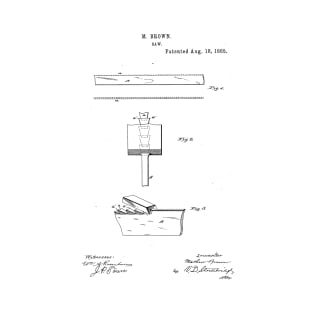 Saw Vintage Patent Hand Drawing T-Shirt