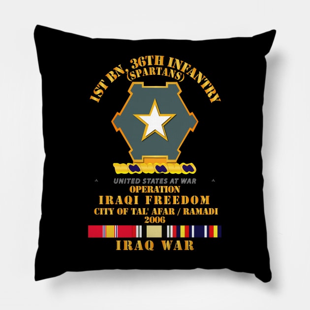 1st Bn 36th Infantry - Ramadi 2006 - SVC OIF Pillow by twix123844