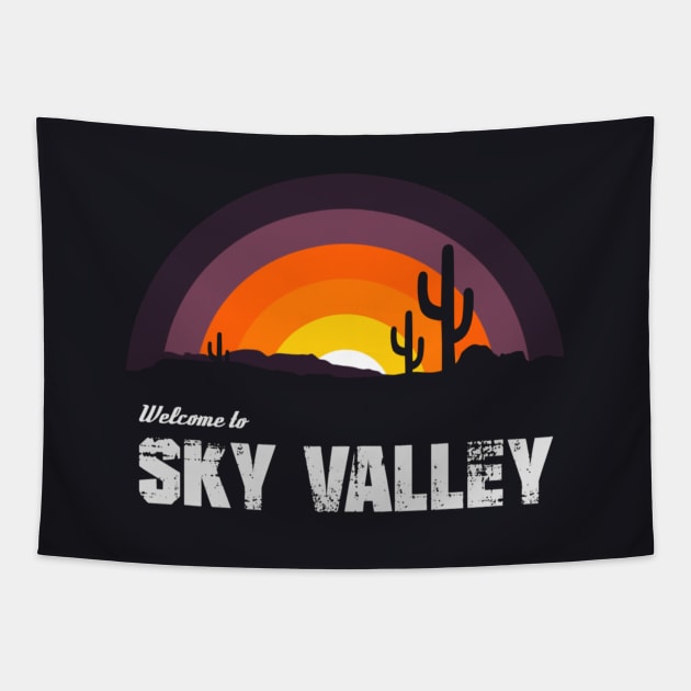 Welcome To Sky Valley Tapestry by Juliano