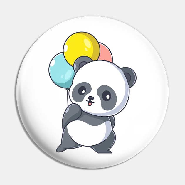 Cute panda giving balloons Pin by Wawadzgnstuff