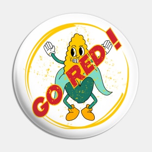 Nebraska Cornhuskers Fans Funny Corn Sticker Pin