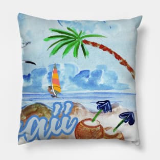 Paradise Island sunset Beach Hawaii Honolulu Pillow