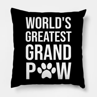 Grandpaw Worlds Greatest Grand Paw Funny Dogs Tee Pillow