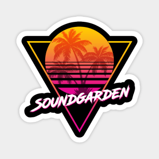 Soundgarden - Proud Name Retro 80s Sunset Aesthetic Design Magnet