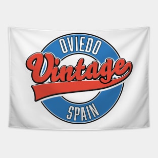 Oviedo spain vintage style logo Tapestry