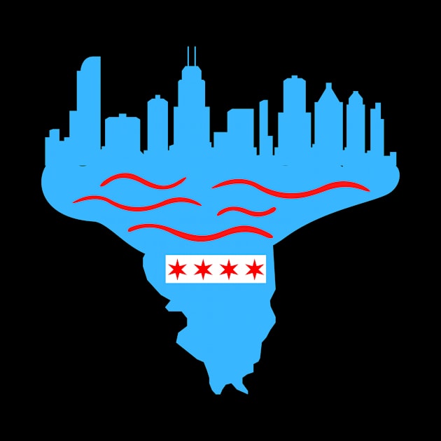 Chicago flag is blue and red, ya know by Abide the Flow