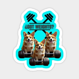 Corgi Weights Magnet