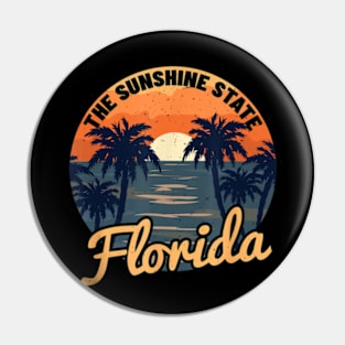 Florida Sunset Throwback Classic Pin