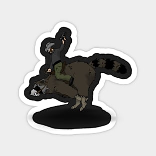 Raccoon Rodeo Magnet