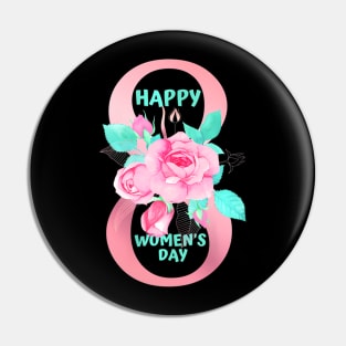 Womens Happy Womens Day Womens Day 8 March For Women Wife Pin