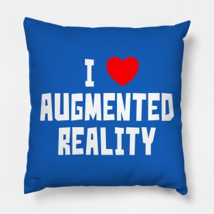 I Love Augmented Reality (Blue) Pillow